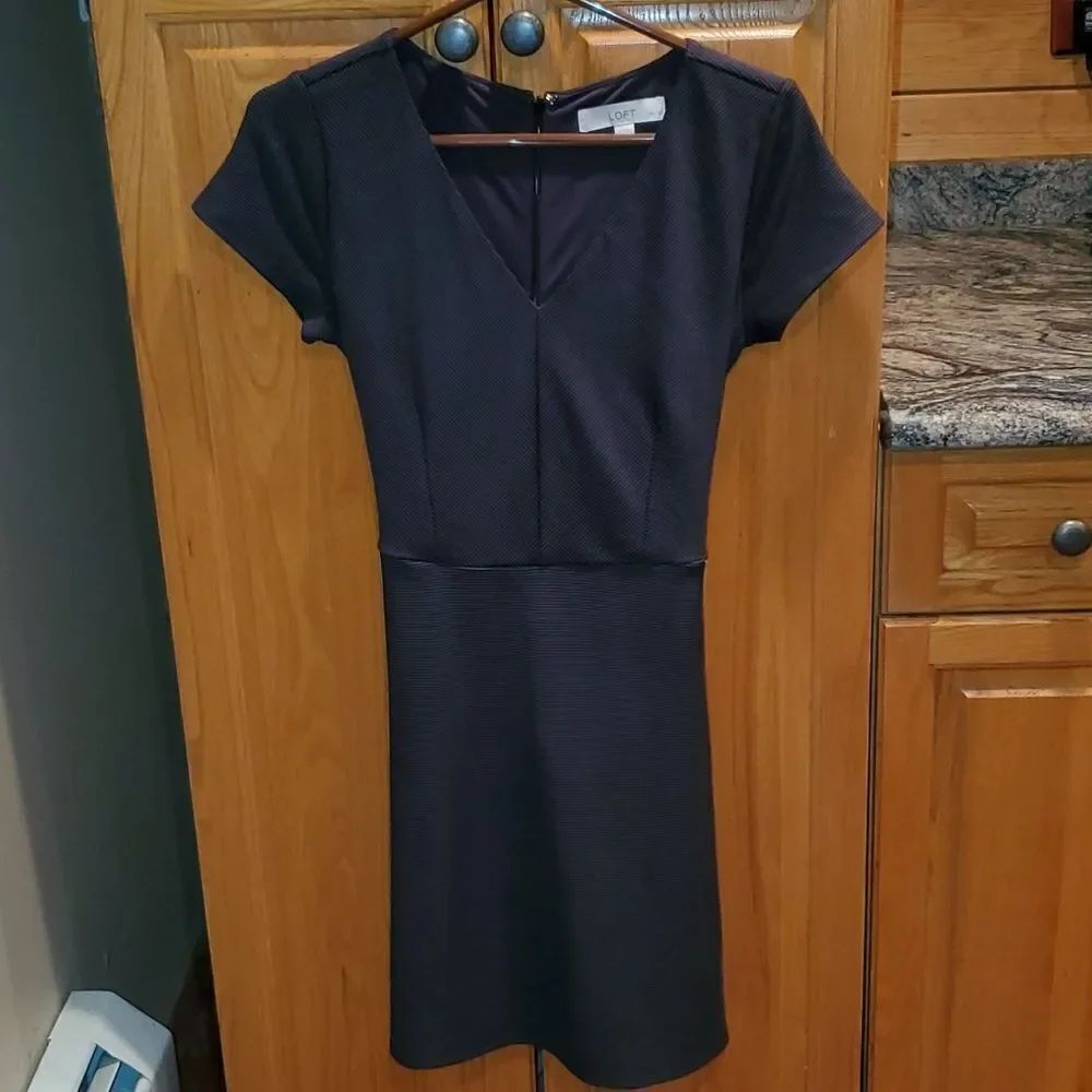 LOFT Petites Striped Dress